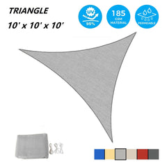 AsterOutdoor Sun Shade Sail Triangle showing installation with ropes
