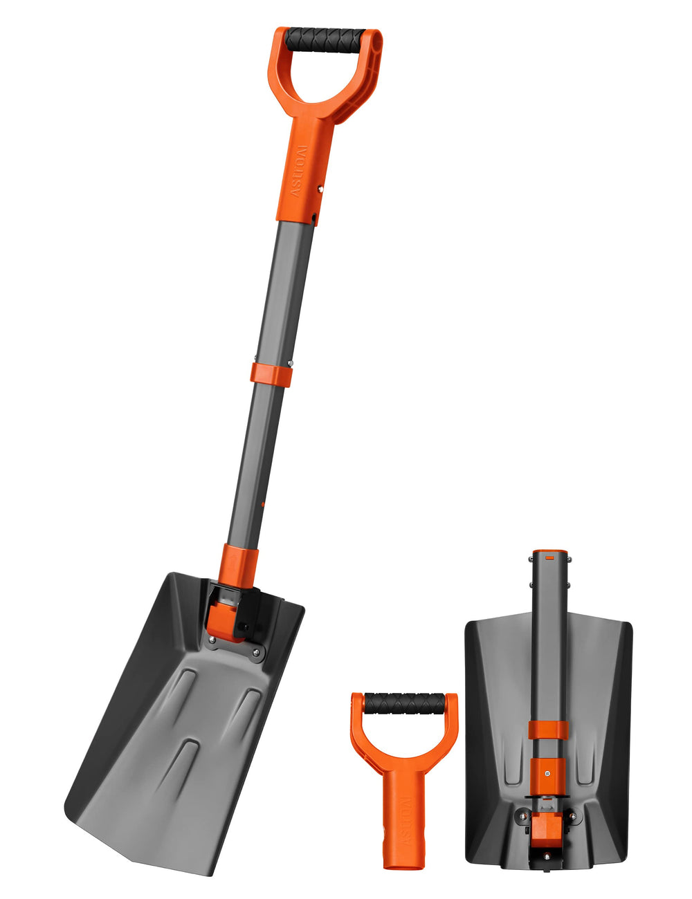 AstroAI 38.4" Folding Extendable Snow Shovel with aluminum handle
