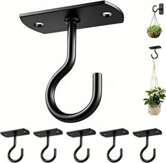 ASZUNE 2.5In ceiling hook black front view
