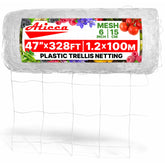 Aticca 47 inch x 328 ft white trellis netting roll front view