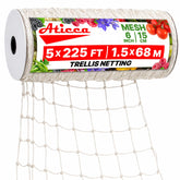 Aticca 5x225 FT heavy duty trellis netting roll with 6-inch mesh