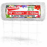 Aticca 79" x 328' heavy-duty plastic trellis netting roll, white