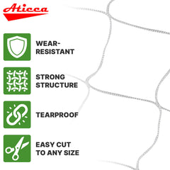 Aticca trellis netting wrapped around a support structure