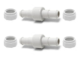 ATIE Pool Cleaner Hose Swivel D20 and Hose Nut D15 Combo Kit front view