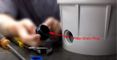 ATIE winterizing plug installed in a pool filter