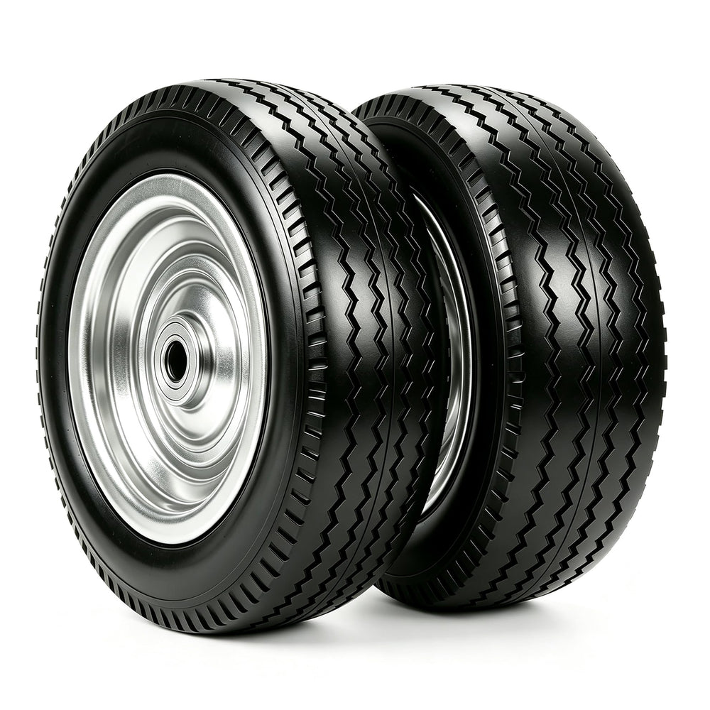 Atlantic 10-Inch Solid PU Wheel front view