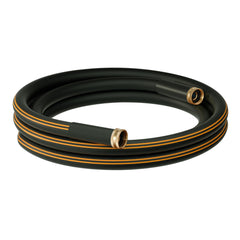 Atlantic 8 ft female to female garden hose front view, black
