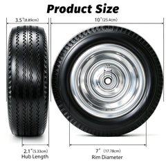 Atlantic solid PU wheel side view showing tread