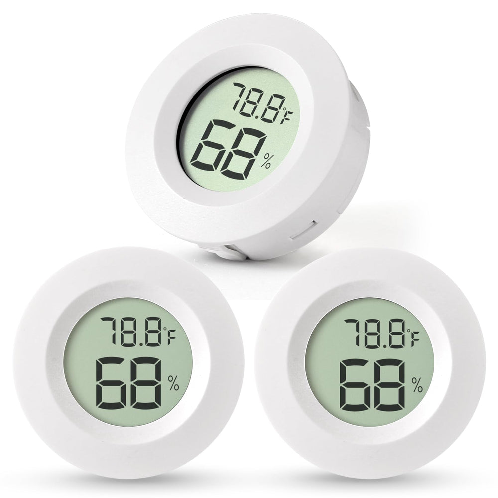 Atogou Mini Hygrometer & Thermometer front view, white