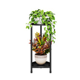 Atpddpey 2 Tier Black Plant Stand front view