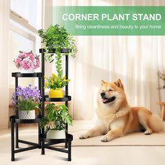 Atpddpey Plant Stand in outdoor setting with plants