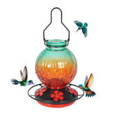Aubingmotor Hummingbird Feeder front view with green glass