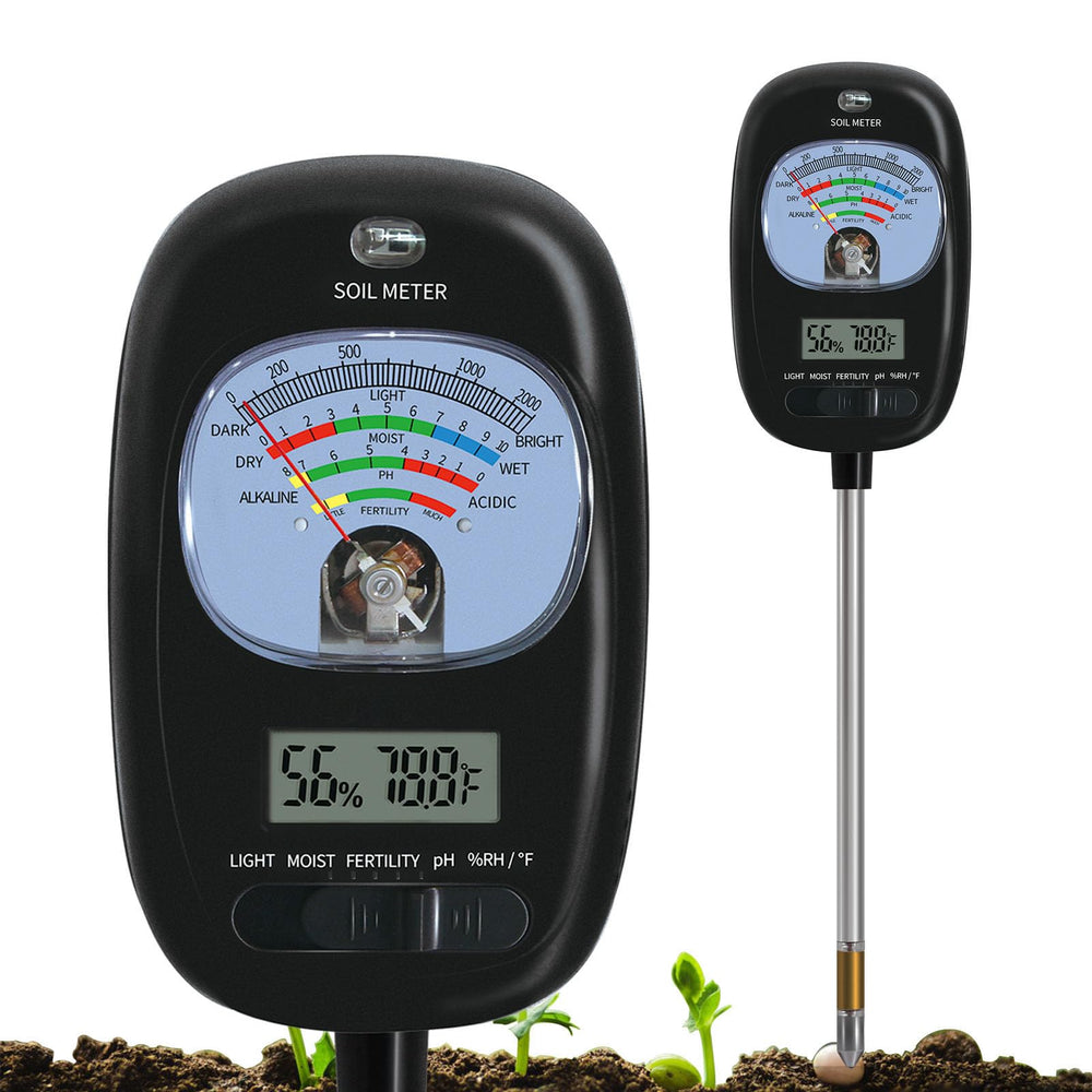 Auduto 7-in-1 Soil Test Kit front view with LCD display