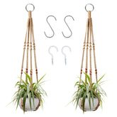 Augshy 35 Inch Cotton Plant Hanger, front view with plant