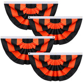 Augshy Halloween bunting flags set of 4 in black and orange