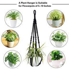 Augshy Macrame Hanging Planter with plant installed