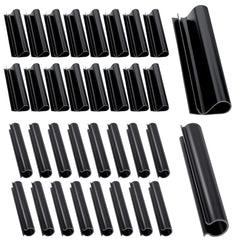 Aulock 48 Pack Winter Pool Cover Clips in black, front view