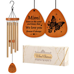 Aurahouse wind chime for Mimi with butterfly pattern