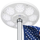 Aurolit Solar Flag Pole Light front view with 160 LEDs