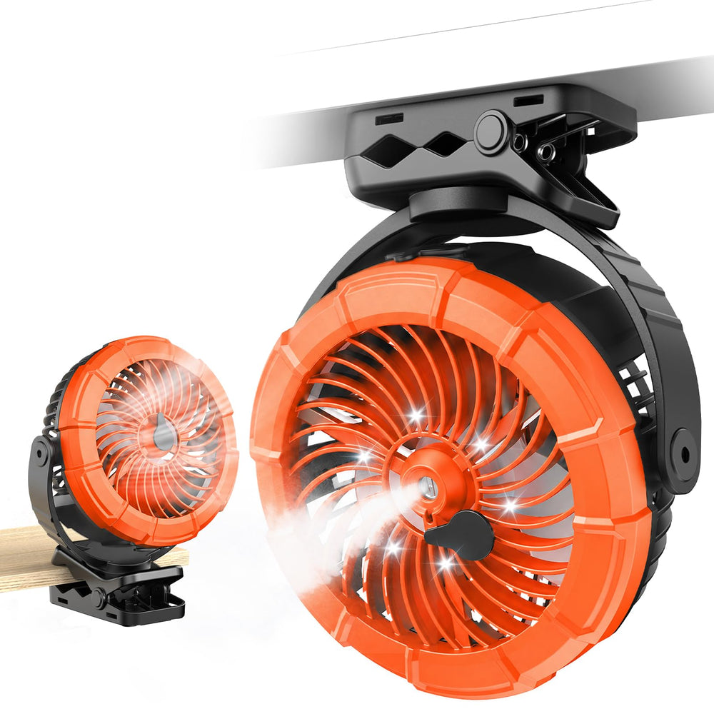 Ausic Misting Golf Cart Fan front view with water tank