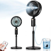 Ausic Outdoor Misting Fan front view, black colour