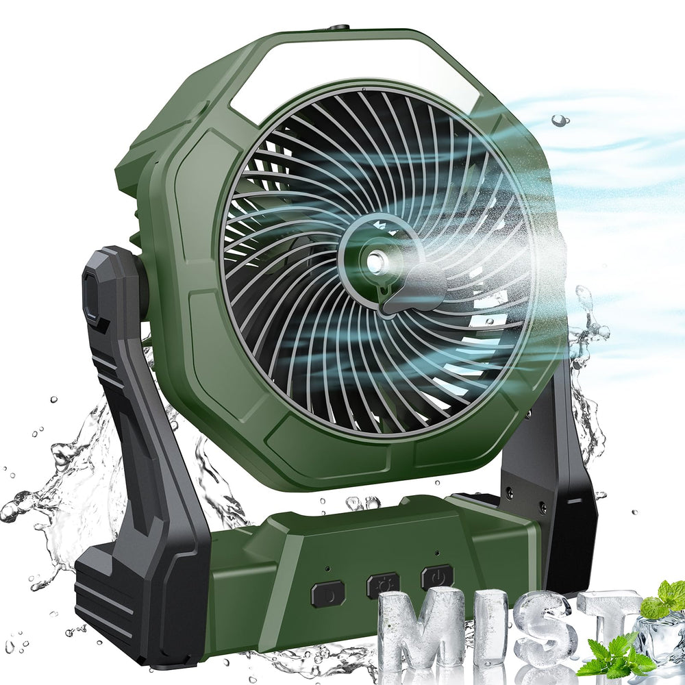 Ausic Portable Misting Fan green model front view