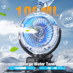 Ausic Portable Misting Fan side view with mist feature