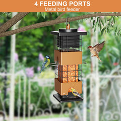 Auslar Bird Feeder with stainless steel hook for hanging