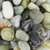 Ausluru 11lbs natural river rocks front view with polished finish