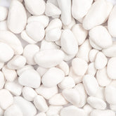 Ausluru 11lbs polished white river rocks in a bag