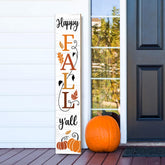 AUSTAB 47" Happy Fall Y'all Wooden Porch Sign front view