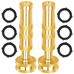 AUTOMAN Brass Hose Nozzle front view showing solid brass construction