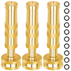 AUTOMAN Brass Hose Nozzle pack of 3 with rubber washers
