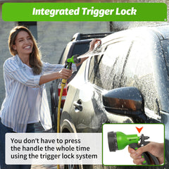AUTOMAN Garden Hose Nozzle back view showing lock bar feature