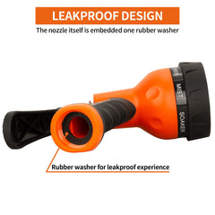 AUTOMAN Garden Hose Nozzle connected to standard garden hose