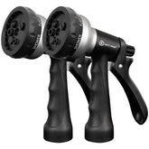 AUTOMAN garden hose nozzle front view in silver