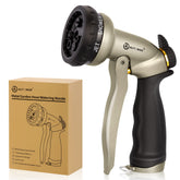 AUTOMAN Garden Hose Nozzle front view with 7 spray patterns