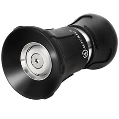 AUTOMAN garden hose nozzle front view with ergonomic handle