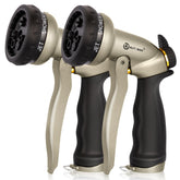 AUTOMAN Garden Hose Nozzle front view with metallic sand finish