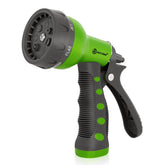 AUTOMAN Garden Hose Nozzle front view with seven adjustable patterns
