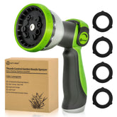 AUTOMAN garden hose nozzle sprayer front view in lawngreen