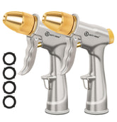AUTOMAN Garden Hose Nozzle Sprayer front view with 4 spray patterns