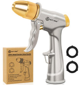 AUTOMAN Garden Hose Nozzle Sprayer front view with metal construction