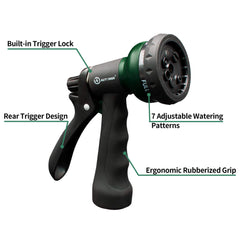 AUTOMAN Garden Hose Nozzle with adjustable patterns