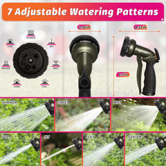 AUTOMAN Garden Hose Nozzle with adjustable spray patterns