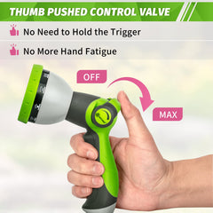 AUTOMAN garden hose nozzle with ergonomic slip-resistant handle