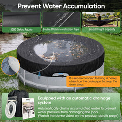 Automatic drainage feature on SIHAIAN pool cover