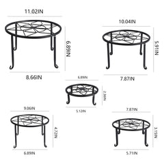 Autopromake plant stand featuring 10-inch diameter, black finish