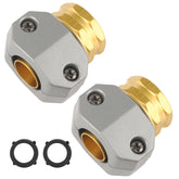 AuySier Garden Hose Repair Kit contents with connectors and clamps
