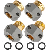 AuySier Garden Hose Repair Kit including aluminum connectors and zinc clamps